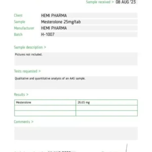 Hemi Pharma Proviron (Mesterolone)